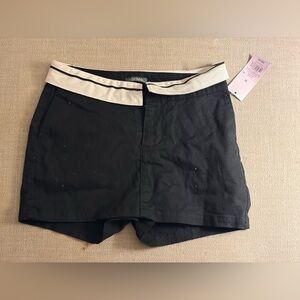 wild fable Black Bike Shorts with White Waistband